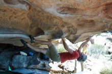 Bouldering in Hueco Tanks on 03/07/2020 with Blue Lizard Climbing and Yoga

Filename: SRM_20200307_1316510.jpg
Aperture: f/5.6
Shutter Speed: 1/400
Body: Canon EOS-1D Mark II
Lens: Canon EF 16-35mm f/2.8 L