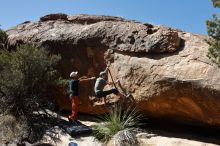 Bouldering in Hueco Tanks on 03/07/2020 with Blue Lizard Climbing and Yoga

Filename: SRM_20200307_1332530.jpg
Aperture: f/5.6
Shutter Speed: 1/640
Body: Canon EOS-1D Mark II
Lens: Canon EF 16-35mm f/2.8 L