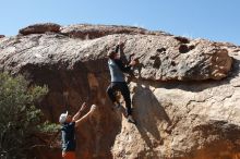 Bouldering in Hueco Tanks on 03/07/2020 with Blue Lizard Climbing and Yoga

Filename: SRM_20200307_1336430.jpg
Aperture: f/5.6
Shutter Speed: 1/500
Body: Canon EOS-1D Mark II
Lens: Canon EF 16-35mm f/2.8 L