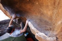 Bouldering in Hueco Tanks on 03/07/2020 with Blue Lizard Climbing and Yoga

Filename: SRM_20200307_1421410.jpg
Aperture: f/5.0
Shutter Speed: 1/400
Body: Canon EOS-1D Mark II
Lens: Canon EF 16-35mm f/2.8 L