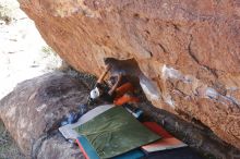 Bouldering in Hueco Tanks on 03/07/2020 with Blue Lizard Climbing and Yoga

Filename: SRM_20200307_1427110.jpg
Aperture: f/5.6
Shutter Speed: 1/400
Body: Canon EOS-1D Mark II
Lens: Canon EF 16-35mm f/2.8 L