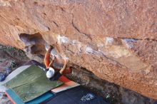 Bouldering in Hueco Tanks on 03/07/2020 with Blue Lizard Climbing and Yoga

Filename: SRM_20200307_1427260.jpg
Aperture: f/5.6
Shutter Speed: 1/250
Body: Canon EOS-1D Mark II
Lens: Canon EF 16-35mm f/2.8 L