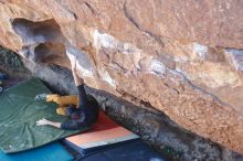 Bouldering in Hueco Tanks on 03/07/2020 with Blue Lizard Climbing and Yoga

Filename: SRM_20200307_1437100.jpg
Aperture: f/2.8
Shutter Speed: 1/200
Body: Canon EOS-1D Mark II
Lens: Canon EF 50mm f/1.8 II