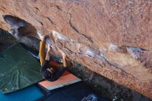 Bouldering in Hueco Tanks on 03/07/2020 with Blue Lizard Climbing and Yoga

Filename: SRM_20200307_1438300.jpg
Aperture: f/2.8
Shutter Speed: 1/320
Body: Canon EOS-1D Mark II
Lens: Canon EF 50mm f/1.8 II