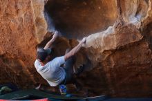 Bouldering in Hueco Tanks on 03/07/2020 with Blue Lizard Climbing and Yoga

Filename: SRM_20200307_1444150.jpg
Aperture: f/3.2
Shutter Speed: 1/320
Body: Canon EOS-1D Mark II
Lens: Canon EF 50mm f/1.8 II