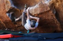 Bouldering in Hueco Tanks on 03/07/2020 with Blue Lizard Climbing and Yoga

Filename: SRM_20200307_1444240.jpg
Aperture: f/3.2
Shutter Speed: 1/250
Body: Canon EOS-1D Mark II
Lens: Canon EF 50mm f/1.8 II