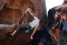 Bouldering in Hueco Tanks on 03/07/2020 with Blue Lizard Climbing and Yoga

Filename: SRM_20200307_1445010.jpg
Aperture: f/3.2
Shutter Speed: 1/800
Body: Canon EOS-1D Mark II
Lens: Canon EF 50mm f/1.8 II