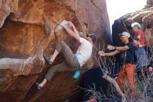 Bouldering in Hueco Tanks on 03/07/2020 with Blue Lizard Climbing and Yoga

Filename: SRM_20200307_1445060.jpg
Aperture: f/3.2
Shutter Speed: 1/500
Body: Canon EOS-1D Mark II
Lens: Canon EF 50mm f/1.8 II