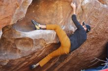 Bouldering in Hueco Tanks on 03/07/2020 with Blue Lizard Climbing and Yoga

Filename: SRM_20200307_1459540.jpg
Aperture: f/2.8
Shutter Speed: 1/640
Body: Canon EOS-1D Mark II
Lens: Canon EF 50mm f/1.8 II