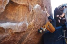 Bouldering in Hueco Tanks on 03/07/2020 with Blue Lizard Climbing and Yoga

Filename: SRM_20200307_1500360.jpg
Aperture: f/2.8
Shutter Speed: 1/800
Body: Canon EOS-1D Mark II
Lens: Canon EF 50mm f/1.8 II