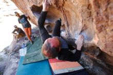 Bouldering in Hueco Tanks on 03/07/2020 with Blue Lizard Climbing and Yoga

Filename: SRM_20200307_1509270.jpg
Aperture: f/3.5
Shutter Speed: 1/500
Body: Canon EOS-1D Mark II
Lens: Canon EF 16-35mm f/2.8 L