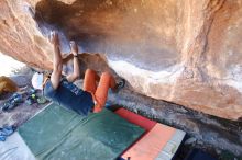 Bouldering in Hueco Tanks on 03/07/2020 with Blue Lizard Climbing and Yoga

Filename: SRM_20200307_1514230.jpg
Aperture: f/3.5
Shutter Speed: 1/320
Body: Canon EOS-1D Mark II
Lens: Canon EF 16-35mm f/2.8 L