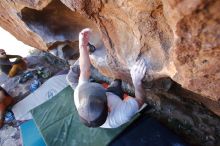 Bouldering in Hueco Tanks on 03/07/2020 with Blue Lizard Climbing and Yoga

Filename: SRM_20200307_1523080.jpg
Aperture: f/3.5
Shutter Speed: 1/500
Body: Canon EOS-1D Mark II
Lens: Canon EF 16-35mm f/2.8 L