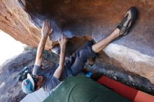 Bouldering in Hueco Tanks on 03/07/2020 with Blue Lizard Climbing and Yoga

Filename: SRM_20200307_1531250.jpg
Aperture: f/4.0
Shutter Speed: 1/400
Body: Canon EOS-1D Mark II
Lens: Canon EF 16-35mm f/2.8 L