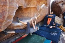 Bouldering in Hueco Tanks on 03/07/2020 with Blue Lizard Climbing and Yoga

Filename: SRM_20200307_1531470.jpg
Aperture: f/4.0
Shutter Speed: 1/400
Body: Canon EOS-1D Mark II
Lens: Canon EF 16-35mm f/2.8 L