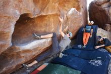 Bouldering in Hueco Tanks on 03/07/2020 with Blue Lizard Climbing and Yoga

Filename: SRM_20200307_1531560.jpg
Aperture: f/4.0
Shutter Speed: 1/500
Body: Canon EOS-1D Mark II
Lens: Canon EF 16-35mm f/2.8 L