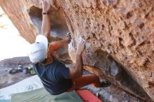 Bouldering in Hueco Tanks on 03/07/2020 with Blue Lizard Climbing and Yoga

Filename: SRM_20200307_1540250.jpg
Aperture: f/4.0
Shutter Speed: 1/320
Body: Canon EOS-1D Mark II
Lens: Canon EF 16-35mm f/2.8 L