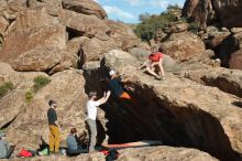 Bouldering in Hueco Tanks on 03/07/2020 with Blue Lizard Climbing and Yoga

Filename: SRM_20200307_1701110.jpg
Aperture: f/4.0
Shutter Speed: 1/1250
Body: Canon EOS-1D Mark II
Lens: Canon EF 50mm f/1.8 II