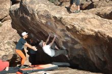 Bouldering in Hueco Tanks on 03/07/2020 with Blue Lizard Climbing and Yoga

Filename: SRM_20200307_1710440.jpg
Aperture: f/5.0
Shutter Speed: 1/250
Body: Canon EOS-1D Mark II
Lens: Canon EF 50mm f/1.8 II