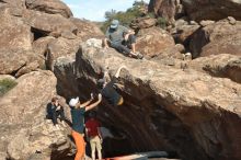 Bouldering in Hueco Tanks on 03/07/2020 with Blue Lizard Climbing and Yoga

Filename: SRM_20200307_1713510.jpg
Aperture: f/5.0
Shutter Speed: 1/250
Body: Canon EOS-1D Mark II
Lens: Canon EF 50mm f/1.8 II