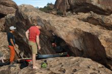 Bouldering in Hueco Tanks on 03/07/2020 with Blue Lizard Climbing and Yoga

Filename: SRM_20200307_1724140.jpg
Aperture: f/5.0
Shutter Speed: 1/250
Body: Canon EOS-1D Mark II
Lens: Canon EF 50mm f/1.8 II