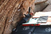 Bouldering in Hueco Tanks on 03/07/2020 with Blue Lizard Climbing and Yoga

Filename: SRM_20200307_1727540.jpg
Aperture: f/4.0
Shutter Speed: 1/500
Body: Canon EOS-1D Mark II
Lens: Canon EF 50mm f/1.8 II