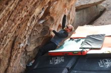 Bouldering in Hueco Tanks on 03/07/2020 with Blue Lizard Climbing and Yoga

Filename: SRM_20200307_1727540.jpg
Aperture: f/4.0
Shutter Speed: 1/500
Body: Canon EOS-1D Mark II
Lens: Canon EF 50mm f/1.8 II