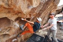 Bouldering in Hueco Tanks on 03/07/2020 with Blue Lizard Climbing and Yoga

Filename: SRM_20200307_1743220.jpg
Aperture: f/4.5
Shutter Speed: 1/250
Body: Canon EOS-1D Mark II
Lens: Canon EF 16-35mm f/2.8 L