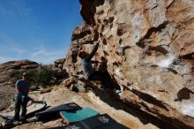 Bouldering in Hueco Tanks on 03/06/2020 with Blue Lizard Climbing and Yoga

Filename: SRM_20200306_1105370.jpg
Aperture: f/8.0
Shutter Speed: 1/400
Body: Canon EOS-1D Mark II
Lens: Canon EF 16-35mm f/2.8 L