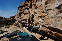 Bouldering in Hueco Tanks on 03/06/2020 with Blue Lizard Climbing and Yoga

Filename: SRM_20200306_1107400.jpg
Aperture: f/7.1
Shutter Speed: 1/500
Body: Canon EOS-1D Mark II
Lens: Canon EF 16-35mm f/2.8 L