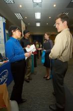 The Asian Business Students Association (ABSA) and the Hispanic Business Student Association (HBSA) hosted the career fair in the San Jacinto Residence Hall, Tuesday, February 6, 2007.

Filename: SRM_20070206_1822182.jpg
Aperture: f/6.3
Shutter Speed: 1/250
Body: Canon EOS-1D Mark II
Lens: Sigma 15-30mm f/3.5-4.5 EX Aspherical DG DF