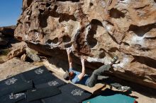 Bouldering in Hueco Tanks on 03/06/2020 with Blue Lizard Climbing and Yoga

Filename: SRM_20200306_1121460.jpg
Aperture: f/7.1
Shutter Speed: 1/400
Body: Canon EOS-1D Mark II
Lens: Canon EF 16-35mm f/2.8 L