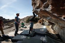 Bouldering in Hueco Tanks on 03/06/2020 with Blue Lizard Climbing and Yoga

Filename: SRM_20200306_1149350.jpg
Aperture: f/8.0
Shutter Speed: 1/250
Body: Canon EOS-1D Mark II
Lens: Canon EF 16-35mm f/2.8 L