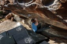 Bouldering in Hueco Tanks on 03/06/2020 with Blue Lizard Climbing and Yoga

Filename: SRM_20200306_1157130.jpg
Aperture: f/8.0
Shutter Speed: 1/250
Body: Canon EOS-1D Mark II
Lens: Canon EF 16-35mm f/2.8 L