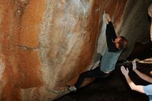 Bouldering in Hueco Tanks on 03/06/2020 with Blue Lizard Climbing and Yoga

Filename: SRM_20200306_1235080.jpg
Aperture: f/8.0
Shutter Speed: 1/250
Body: Canon EOS-1D Mark II
Lens: Canon EF 16-35mm f/2.8 L