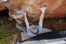 Bouldering in Hueco Tanks on 03/06/2020 with Blue Lizard Climbing and Yoga

Filename: SRM_20200306_1408050.jpg
Aperture: f/4.5
Shutter Speed: 1/320
Body: Canon EOS-1D Mark II
Lens: Canon EF 16-35mm f/2.8 L