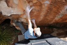 Bouldering in Hueco Tanks on 03/06/2020 with Blue Lizard Climbing and Yoga

Filename: SRM_20200306_1411020.jpg
Aperture: f/5.6
Shutter Speed: 1/320
Body: Canon EOS-1D Mark II
Lens: Canon EF 16-35mm f/2.8 L