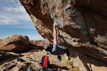 Bouldering in Hueco Tanks on 03/06/2020 with Blue Lizard Climbing and Yoga

Filename: SRM_20200306_1630300.jpg
Aperture: f/5.6
Shutter Speed: 1/640
Body: Canon EOS-1D Mark II
Lens: Canon EF 16-35mm f/2.8 L