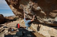 Bouldering in Hueco Tanks on 03/06/2020 with Blue Lizard Climbing and Yoga

Filename: SRM_20200306_1630391.jpg
Aperture: f/5.6
Shutter Speed: 1/800
Body: Canon EOS-1D Mark II
Lens: Canon EF 16-35mm f/2.8 L