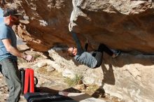 Bouldering in Hueco Tanks on 03/06/2020 with Blue Lizard Climbing and Yoga

Filename: SRM_20200306_1635250.jpg
Aperture: f/5.6
Shutter Speed: 1/400
Body: Canon EOS-1D Mark II
Lens: Canon EF 16-35mm f/2.8 L