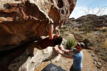 Bouldering in Hueco Tanks on 03/06/2020 with Blue Lizard Climbing and Yoga

Filename: SRM_20200306_1638361.jpg
Aperture: f/5.6
Shutter Speed: 1/400
Body: Canon EOS-1D Mark II
Lens: Canon EF 16-35mm f/2.8 L