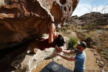 Bouldering in Hueco Tanks on 03/06/2020 with Blue Lizard Climbing and Yoga

Filename: SRM_20200306_1638380.jpg
Aperture: f/5.6
Shutter Speed: 1/500
Body: Canon EOS-1D Mark II
Lens: Canon EF 16-35mm f/2.8 L