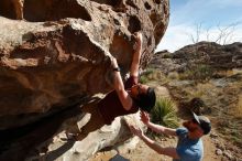 Bouldering in Hueco Tanks on 03/06/2020 with Blue Lizard Climbing and Yoga

Filename: SRM_20200306_1638400.jpg
Aperture: f/5.6
Shutter Speed: 1/400
Body: Canon EOS-1D Mark II
Lens: Canon EF 16-35mm f/2.8 L