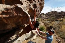 Bouldering in Hueco Tanks on 03/06/2020 with Blue Lizard Climbing and Yoga

Filename: SRM_20200306_1638420.jpg
Aperture: f/5.6
Shutter Speed: 1/400
Body: Canon EOS-1D Mark II
Lens: Canon EF 16-35mm f/2.8 L