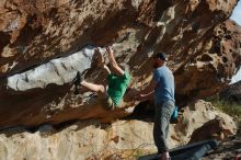 Bouldering in Hueco Tanks on 03/06/2020 with Blue Lizard Climbing and Yoga

Filename: SRM_20200306_1641480.jpg
Aperture: f/4.0
Shutter Speed: 1/1250
Body: Canon EOS-1D Mark II
Lens: Canon EF 50mm f/1.8 II