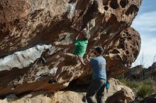 Bouldering in Hueco Tanks on 03/06/2020 with Blue Lizard Climbing and Yoga

Filename: SRM_20200306_1641581.jpg
Aperture: f/4.0
Shutter Speed: 1/640
Body: Canon EOS-1D Mark II
Lens: Canon EF 50mm f/1.8 II