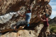 Bouldering in Hueco Tanks on 03/06/2020 with Blue Lizard Climbing and Yoga

Filename: SRM_20200306_1645160.jpg
Aperture: f/4.0
Shutter Speed: 1/640
Body: Canon EOS-1D Mark II
Lens: Canon EF 50mm f/1.8 II