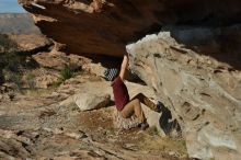 Bouldering in Hueco Tanks on 03/06/2020 with Blue Lizard Climbing and Yoga

Filename: SRM_20200306_1651120.jpg
Aperture: f/4.0
Shutter Speed: 1/1250
Body: Canon EOS-1D Mark II
Lens: Canon EF 50mm f/1.8 II