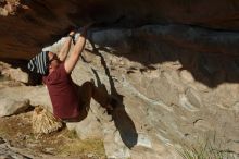 Bouldering in Hueco Tanks on 03/06/2020 with Blue Lizard Climbing and Yoga

Filename: SRM_20200306_1652270.jpg
Aperture: f/4.0
Shutter Speed: 1/1000
Body: Canon EOS-1D Mark II
Lens: Canon EF 50mm f/1.8 II