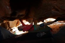 Bouldering in Hueco Tanks on 03/06/2020 with Blue Lizard Climbing and Yoga

Filename: SRM_20200306_1742380.jpg
Aperture: f/4.0
Shutter Speed: 1/400
Body: Canon EOS-1D Mark II
Lens: Canon EF 16-35mm f/2.8 L